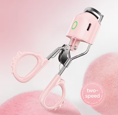 LashLift Pro Two-Speed Heated Eyelash Curler in blush pink